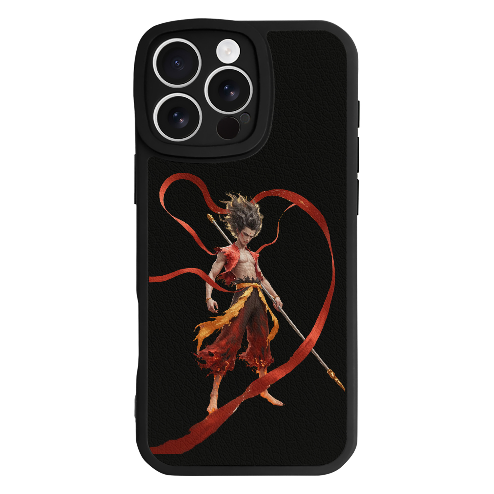 （画像用） Ne Zha 2 ナタ 魔童の大暴れ 【iPhone 16シリーズ対応】シリコンスマホケース（レザー調） 材質：シリコン